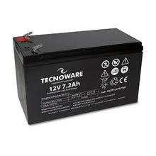 Carica l'immagine nel visualizzatore di Gallery, Tecnoware Power Systems, Batteria al Piombo 12V 7.2Ah, Per UPS, Videosorveglianza e Allarme, Attacco Faston 6.3 mm, Batt