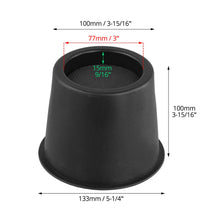 Carica l'immagine nel visualizzatore di Gallery, QWORK® 4 Pezzi rialzi per Letto Rotondi da 10 cm, rialzi per mobili Rotondi Resistenti, Fino a 990 kg, per Divano Letto,