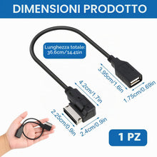Carica l'immagine nel visualizzatore di Gallery, AMI MDI - Cavo adattatore per Audi A1 A2 A3 A4 A5 A6 S6 A8 S8 R8 Q3 Q5 Q7, AMI MDI cavo di collegamento per sistemi di i