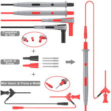 Carica l'immagine nel visualizzatore di Gallery, Proster Kit 23 in 1 Puntali per Multimetro Test Lead Circuito Tensione con Clip Alligatore Sonda Tester Grabber a Molla,