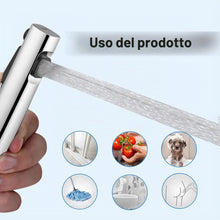 Carica l'immagine nel visualizzatore di Gallery, Kit Doccetta per Bidet Portatile -ABS Spruzzatore per WC con doppia modalità, Doccia con Deviatore 2 Vie, Tubo Flessibil