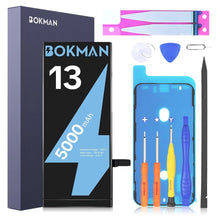 Carica l'immagine nel visualizzatore di Gallery, bokman Batteria per iPhone 13, 5000mAh Alta Capacità, Kit di Riparazione
