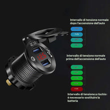 Carica l'immagine nel visualizzatore di Gallery, iMESTOU Caricabatteria da Auto in Alluminio a Ricarica Rapida 3.0 Dual USB per Caricabatterie per Telefono Presa di Corr