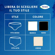 Carica l'immagine nel visualizzatore di Gallery, TENA Silhouette Noir Mutandine Assorbenti Donna, Vita Bassa, M, 24 Pezzi