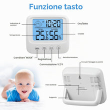 Carica l'immagine nel visualizzatore di Gallery, Vinabo Termometro Igrometro Digitale Interno, Temperatura e Umidità