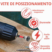 Carica l'immagine nel visualizzatore di Gallery, Set di 4 punte magnetiche PH2 da 1/4", punta cacciavite a posizionamento per gesso e pareti a secco, Regolazione Profond