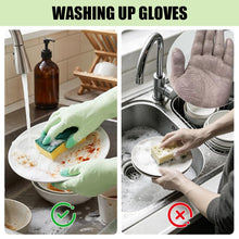 Carica l'immagine nel visualizzatore di Gallery, Guanti Pulizia Casa Riutilizzabili, Guanti Lavapiatti In Gomma, Dishwashing Cleaning Gloves, Antiscivolo Impermeabile Pe