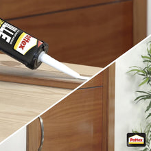 Carica l'immagine nel visualizzatore di Gallery, Pattex MILLECHIODI Forte &amp; Rapido, adesivo di montaggio extra forte che sostituisce viti e fori al muro, adesivo bianco 