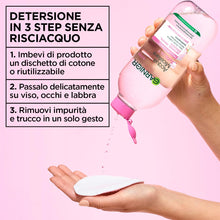 Carica l'immagine nel visualizzatore di Gallery, Garnier SkinActive Acqua Micellare Tutto in 1, Per Pelli Sensibili, 100% del Trucco Rimosso, Pelle Detersa e Idratata pe