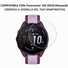 Carica l'immagine nel visualizzatore di Gallery, MWOOT Compatibile con Garmin Forerunner 165 Pellicole in Vetro Temperato 4 Pezzi e Custodie Protezione in Silicone 2 Pez
