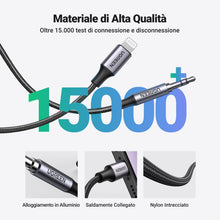 Carica l'immagine nel visualizzatore di Gallery, UGREEN Cavo Aux per Certificato MFi Cable Macchina (1M)
