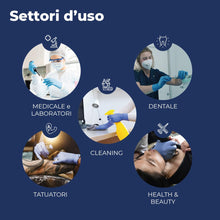 Carica l'immagine nel visualizzatore di Gallery, REFLEXX R76 / M Guanti senza nitrili senza polvere, taglia M, blu chiaro, 100 pezzi