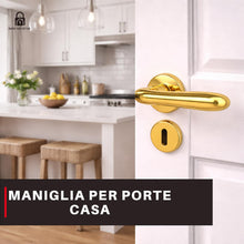 Carica l'immagine nel visualizzatore di Gallery, Maniglie Porte Interne a Leva in Alluminio con Rosetta 45 mm – Coppia con Set Completo di Accessori per Porte in Legno, 