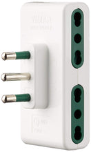 Carica l'immagine nel visualizzatore di Gallery, VIMAR, RI.01165B Adattatore multiplo SICURY, spina 16A (grande) standard italiano tipo S17, 4 Bpresa 16A tipo P17/11, bi