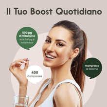 Carica l'immagine nel visualizzatore di Gallery, Vitamina B12 con Acido Folico – 400 Compresse – 500 µg