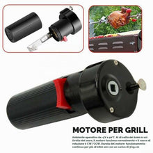 Carica l'immagine nel visualizzatore di Gallery, Kit motore per girarrosto ergonomico per barbecue per arrosto perfetto, funzionamento a batteria