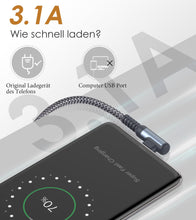 Carica l'immagine nel visualizzatore di Gallery, Cavo USB Type-C 90 gradi [2 pezzi,3m]Cavo USB C Ricarica Rapida,Samsung usb