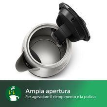 Carica l'immagine nel visualizzatore di Gallery, Philips Bollitore Elettrico Daily, 1,7 L, Ebollizione rapida, Acciaio Inox