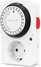 Carica l'immagine nel visualizzatore di Gallery, Garza - Presa analogica con timer giornaliero per interni, programmatore 24 ore con intervalli di 15 minuti, risparmio e