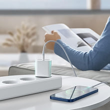 Carica l'immagine nel visualizzatore di Gallery, 3 Pezzi Caricatore USB C, 20W Alimentatore USB C, Type C PD+QC Double Mural Presa Usbc per iPhone 18 17 16 15 14 13 12 1