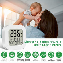 Carica l'immagine nel visualizzatore di Gallery, Ainiv 3 Pezzi Mini Igrometro Termometro Digitale, Bianca