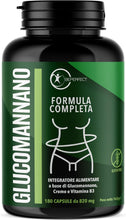 Carica l'immagine nel visualizzatore di Gallery, Glucomannano Forte Purificato 4000mg 180Cps - Contro la Fame Nervosa Arrichito con Cromo e Vitamina B3 per Metabolismo, 