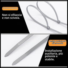 Carica l'immagine nel visualizzatore di Gallery, Fascette Elettricista 250 Pezzi, Grigio, Autobloccante Esterno, Nylon, 300 x 4.8 mm