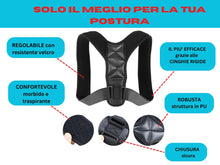 Carica l'immagine nel visualizzatore di Gallery, Fascia Posturale Spalle e Schiena Regolabile Indicato per Uomo Donna e Ragazzi, Correttore Postura Schiena Fornisce Soll