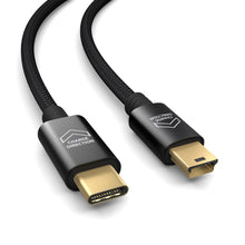 Carica l'immagine nel visualizzatore di Gallery, PAXO Cavo da USB C a mini USB da 2 m (compatibile con OTG), per dashcam, fotocamera, navigatore satellitare, controller 