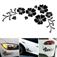 Carica l'immagine nel visualizzatore di Gallery, Adesivo floreale colorato decalcomania per auto fiori autoadesivo 30x14 cm etichetta impermeabile nera