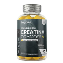 Carica l'immagine nel visualizzatore di Gallery, Creatina Monoidrata in 90 Gommose Vegane, 5000mg per Dose, Senza Zucchero