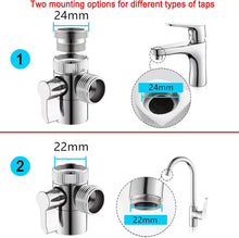 Carica l'immagine nel visualizzatore di Gallery, Doccetta per Bidet e Lavandino Kit Include 1 Doccetta per Lavandino, 1 Deviatore per Rubinetto e 1 Tubo Doccia da 1,5m, 
