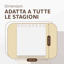 Carica l'immagine nel visualizzatore di Gallery, SONIT – Zanzariera Finestra Bianco 150x250cm con Gancetti e Anelli, Rete Antizanzare per Porta Finestra con Frange, Inst