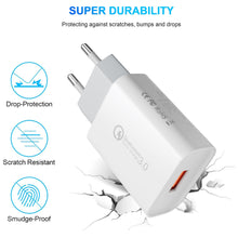 Carica l'immagine nel visualizzatore di Gallery, 2 Pezzi Caricatore USB, 18W Quick Charge 3.0 Alimentatore USB, Caricabatterie Ricarica Veloce Presa per Samsung Galaxy S