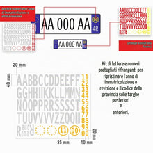 Carica l'immagine nel visualizzatore di Gallery, 4R Quattroerre.it - 1203 - Kit Lettere Adesive Targa, Provincia + Anno