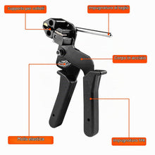 Carica l'immagine nel visualizzatore di Gallery, Gvolatee Pistola per Fascette Inossidabile Acciaio Carbonio, Pinza Fascette Metalliche Strumento Serraggio, Pinza per St