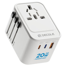 Carica l'immagine nel visualizzatore di Gallery, Adattatore Universale da Viaggio, con 2 USB-C(PD 20W) e 1 USB-A