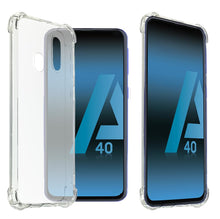 Carica l'immagine nel visualizzatore di Gallery, Cover Trasparente per Samsung Galaxy A40, Custodia Resistente in TPU, Anti Urto con Angoli Rinforzati, Protezione Bordi 