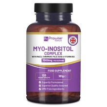 Carica l'immagine nel visualizzatore di Gallery, Myo-Inositol Complex 120 compresse vegane da 7000 mg per porzione con radice di maca nera, cromo, acido folico e vitamin