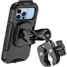 Carica l'immagine nel visualizzatore di Gallery, Supporto Telefono Moto Impermeabile Porta Cellulare Bici con 720° Girevole Braccio Estensione Metallo Porta Cellulare Mo