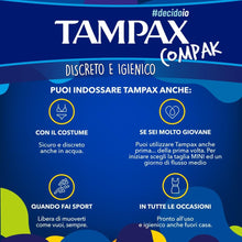 Carica l'immagine nel visualizzatore di Gallery, Tampax Compak Super, 24 Assorbenti Interni con Applicatore in Plastica