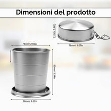 Carica l'immagine nel visualizzatore di Gallery, Confezione da 2 Bicchiere Pieghevole, 250 ml Tazza Portatile