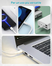 Carica l'immagine nel visualizzatore di Gallery, Caricatore USB 18W con Cavo Type-C 2M per Samsung Galaxy A15/A53/A13/A14/A12/S10/S9/A32/A21S/A04/S23/S24/S25/S26,Xiaomi,