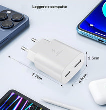 Carica l'immagine nel visualizzatore di Gallery, Caricabatteria USB C 25W, adaptatore di alimentatore per rapida per Lenovo ldea Tab Pro/ M11 Tablet, iPad Alr 11"/13" mi