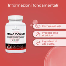 Carica l'immagine nel visualizzatore di Gallery, Bandini® MACA POWER 240 Capsule, Maca Peruviana, Complesso ad Alto Dosaggio