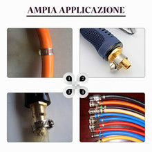 Carica l'immagine nel visualizzatore di Gallery, Glarks 100 pezzi regolabili 8-44 mm gamma 304 in acciaio inox vite senza fine kit assortimento di morsetti per tubo dell
