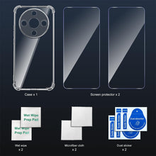Carica l'immagine nel visualizzatore di Gallery, Tentoki 3 in 1 Cover e Vetro Temperato per Honor Magic 8 Lite, [Cuscino d'Aria Integrato] TPU Custodia Protettiva Antiur