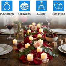 Carica l'immagine nel visualizzatore di Gallery, Jonami Candele LED Sfarfallio Senza Fiamma 12pcs Candela Elettrica a Batteria Luci Decorazione per Halloween Natale – Lu