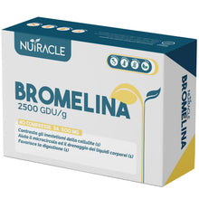 Carica l'immagine nel visualizzatore di Gallery, Nutracle Bromelina 2500 GDU/g 40 compresse da 500 mg - Integratore Drenante - Anticellulite e Ritenzione Idrica Gambe - 