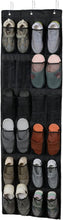 Carica l'immagine nel visualizzatore di Gallery, Amazon Basics Organizer da appendere alla porta, con 24 tasche, colore nero, 47 x 6.3 x 165 cm